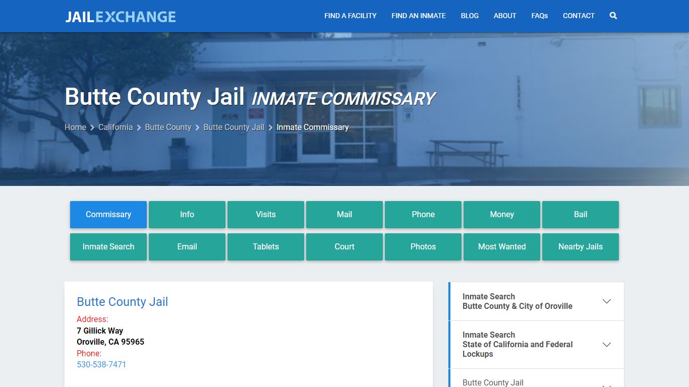 Inmate Commissary, Care Packs - Butte County Jail, CA